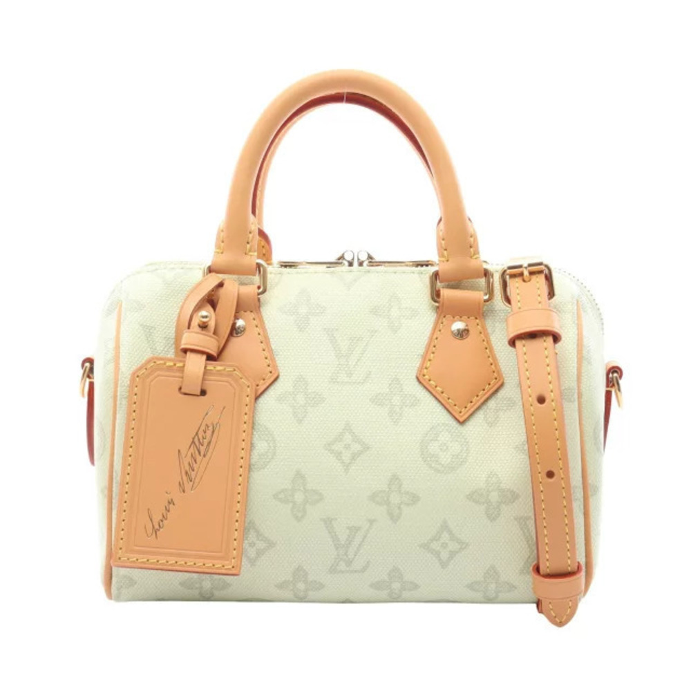 Louis Vuitton Speedy Bandouliere Monogram Origin Handbag Canvas Leather Green